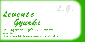 levente gyurki business card
